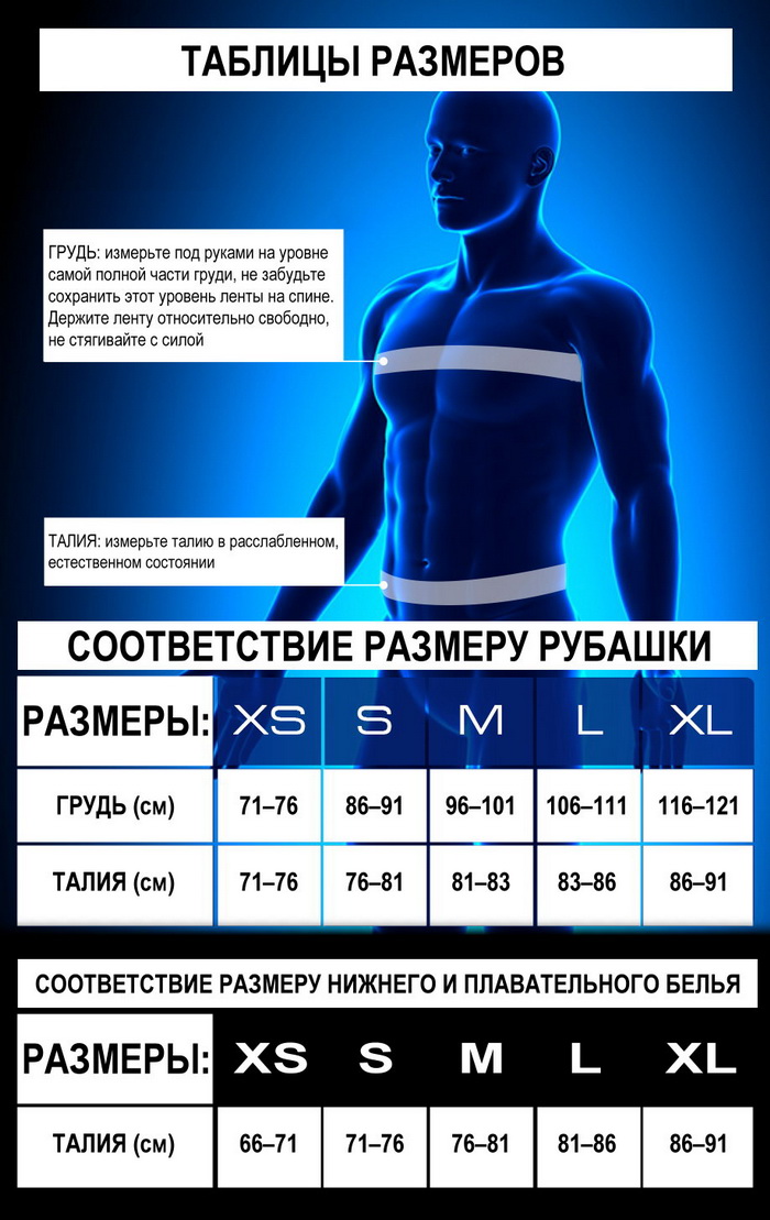 Andrew Christian sizing charts russian